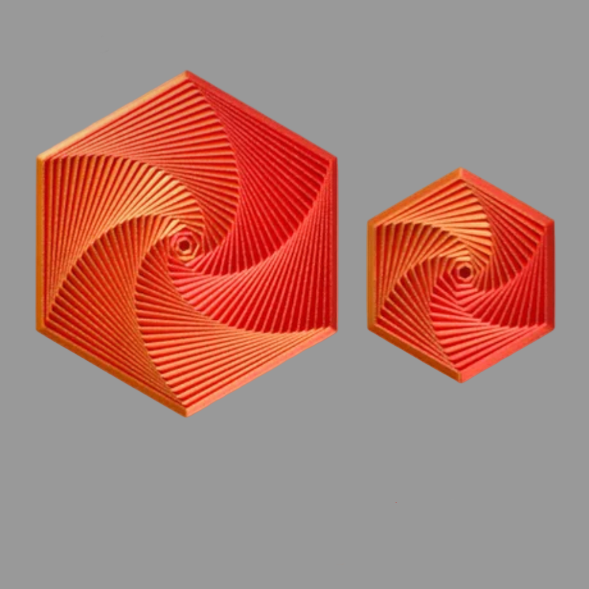 Orange hexagon fidget toy