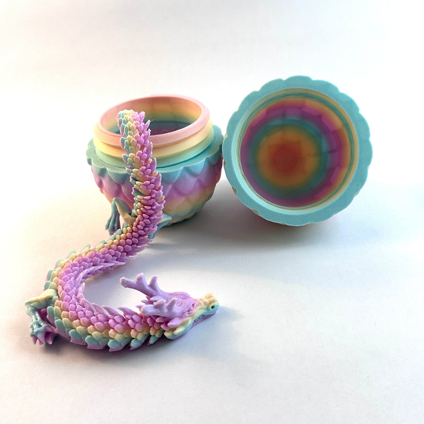3D Printed Dragons with Eggs Enclosure Fidget Toy