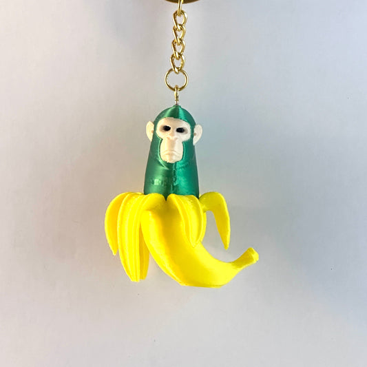 Chimpanzee Bananini Keyring
